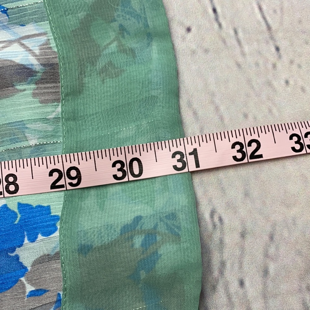 DKNY JEANS Green Floral Tunic Top Size: Medium - Picture 11 of 17